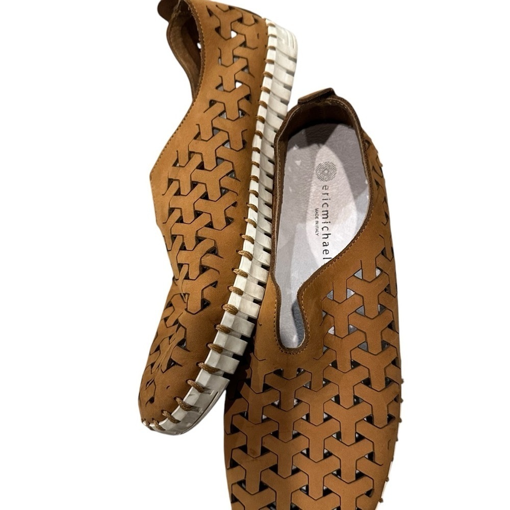 Eric Michael Brown Perforated Slip-On Shoes 40 US 10 - Picture 7 of 11